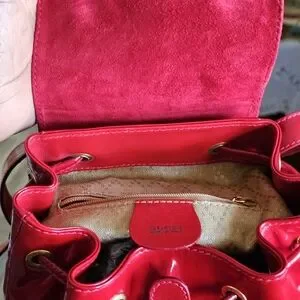 Gucci Bamboo Backpack Patent  Leather Luxurious Design with COA & Dust Bag Gucci Bamboo Backpack PatentLeather Luxurious Design with  main image 4